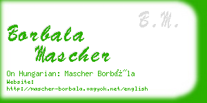 borbala mascher business card